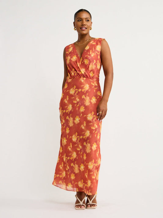 Bec and Bridge Azalea Wrap Maxi Dress in Lumen Floral