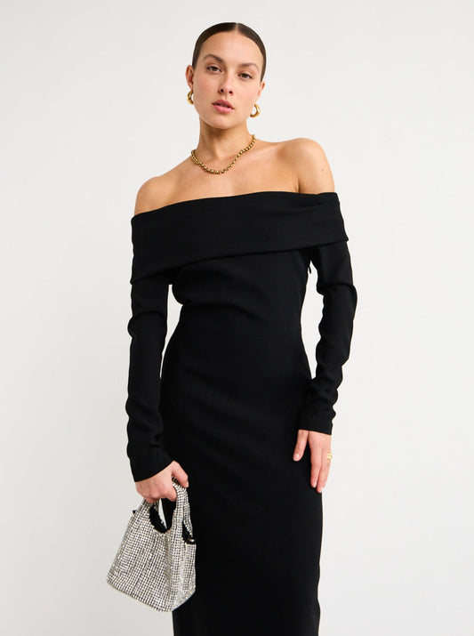Manning Cartell Another Time Off-Shoulder Dress in Black