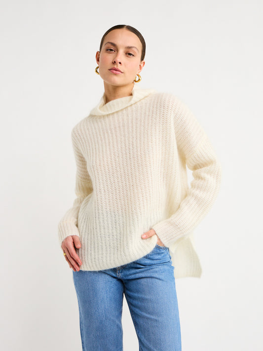 Manning Cartell Love Bites O/S Knit Jumper in Off White