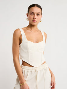 Shona Joy Amura Corset Bustier in Cream