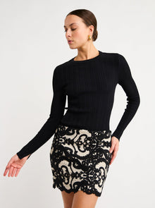 Manning Cartell Material Girls Mini Skirt in Black/Silver