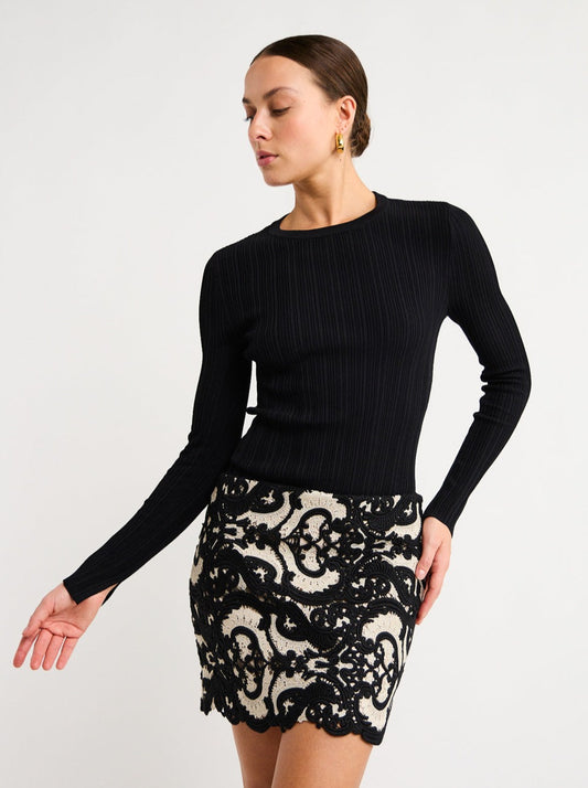 Manning Cartell Material Girls Mini Skirt in Black/Silver