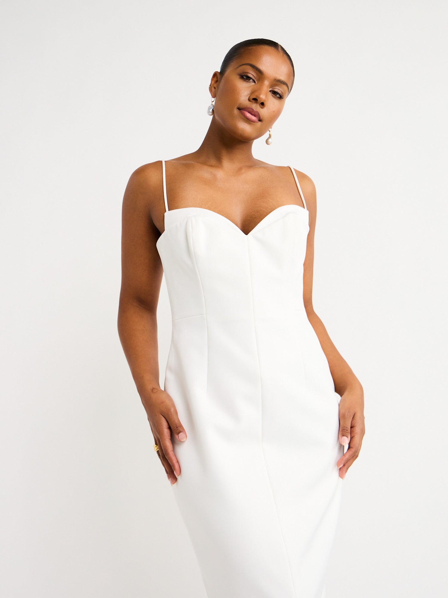 Rachel Gilbert Bodie Dress in Ivory Coco Lola
