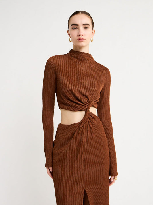 Camilla and Marc Haywood Twisted Dress in Cocoa