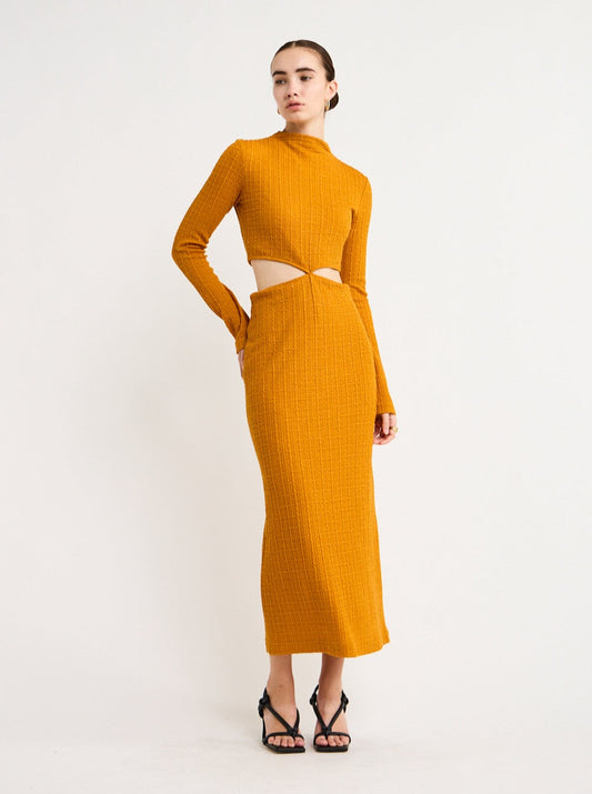 Camilla and Marc Nemesia Long Sleeve Dress in Burnt Orange Coco & Lola Camilla and Marc Nemesia Long Sleeve Dress in Burnt Orange Coco & Lola