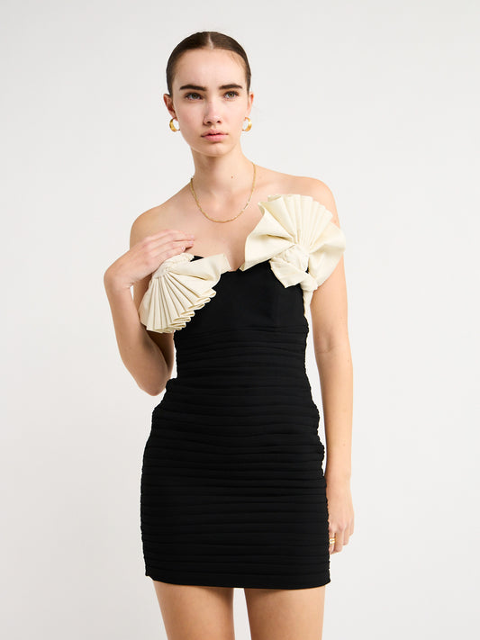 Rachel Gilbert Lavina Mini Dress in Black/White