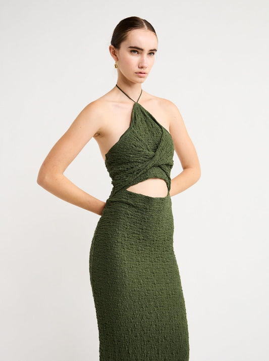 Significant Other Esma Halter Dress in Forest