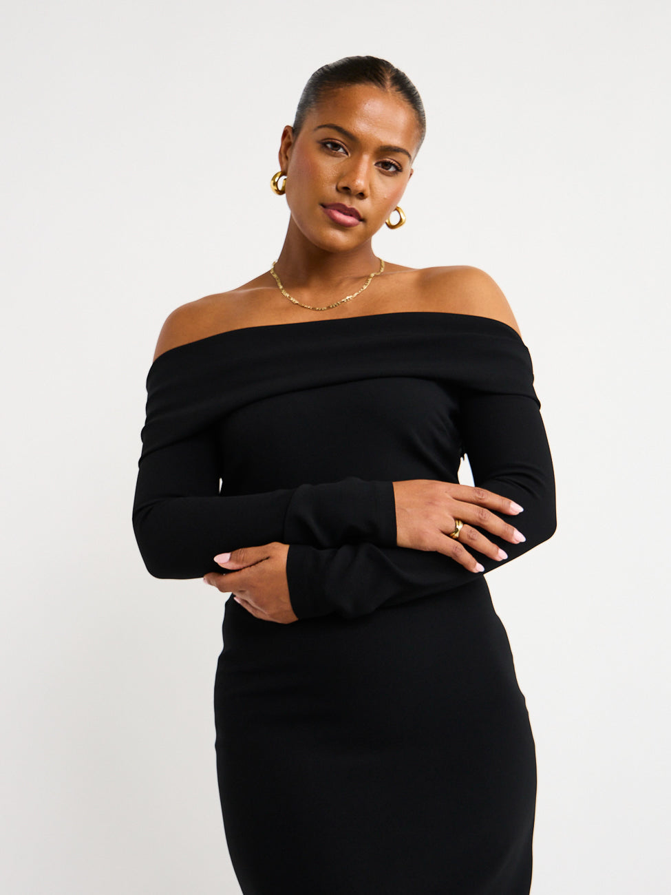 Manning Cartell Another Time Off Shoulder Dress in Black Coco Lola