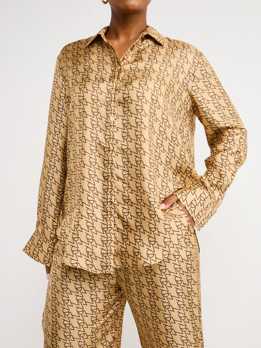 Viktoria & Woods Memorial Silk Shirt in Scarf Print