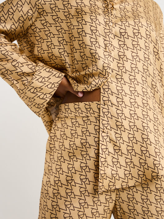 Viktoria & Woods Chauffeur Silk Trouser in Scarf Print