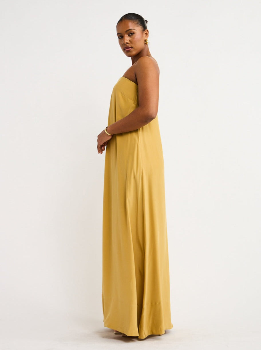 Ginger and Smart Strapless Gown in Merigold