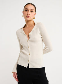 Assembly Label Anala Knit Shirt in Cream