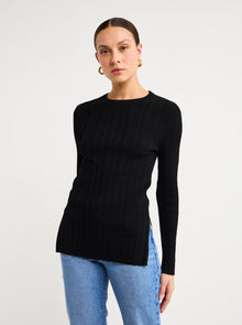 Elka Collective Roberta Knit Top in Black