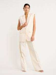 Shona Joy Irena Highwaisted Tailored Pant in Ivory