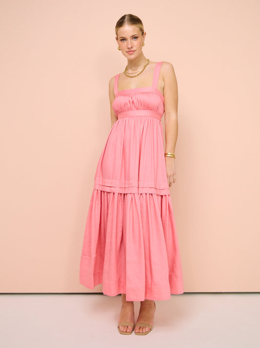 Acler Colevale Midi Dress in Rouge