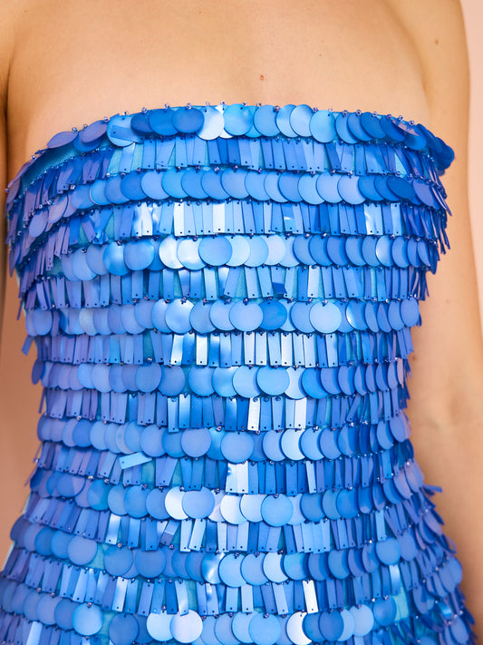 Auteur Manon Mini Dress in Light Blue