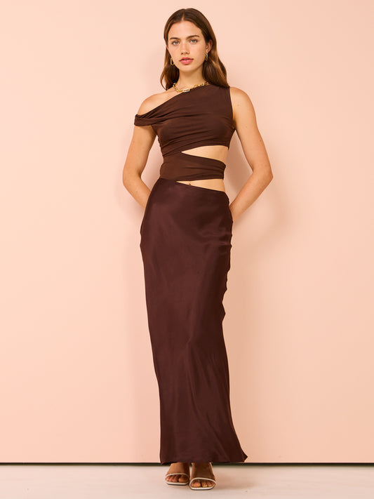 Bec & Bridge Ophelia Maxi Dress in Cocoa Coco & Lola Bec & Bridge Ophelia Maxi Dress in Cocoa Coco & Lola