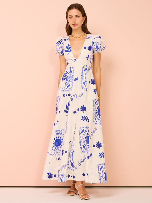 By Nicola S/S Wavy Maxi Dress in Le Soleil