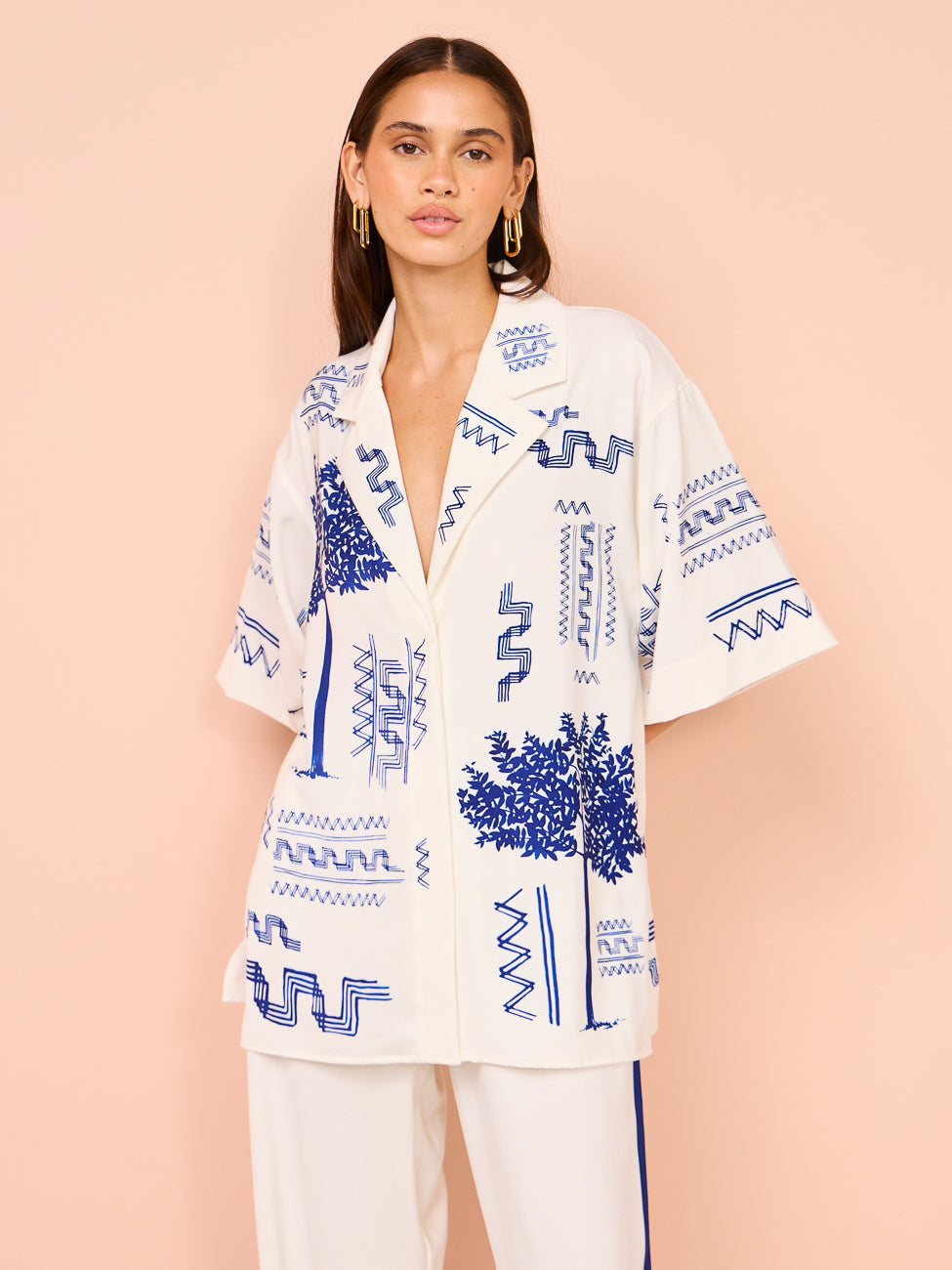 Camilla and Marc Cassia Shirt in Cassia Blue Print – Coco & Lola