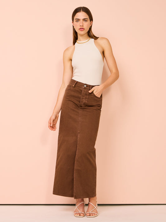 Camilla and Marc Phoebe Maxi Skirt in Chocolate