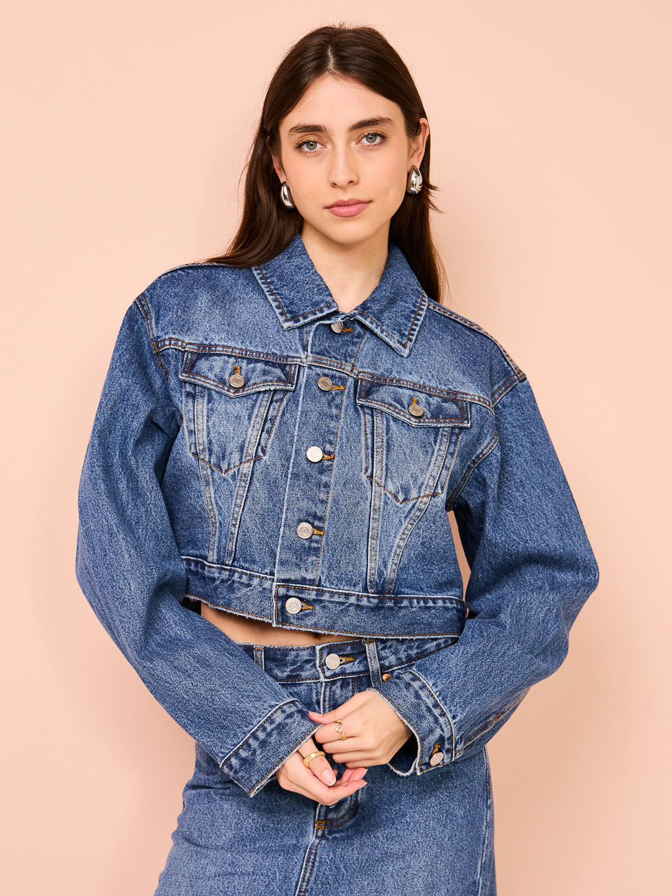 Camilla and Marc Easton Denim Jacket in Classic Blue Coco Lola