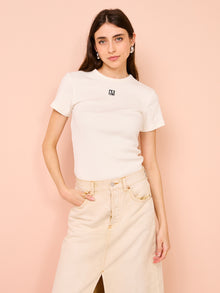 Camilla and Marc Nora Fitted Tee in Soft White