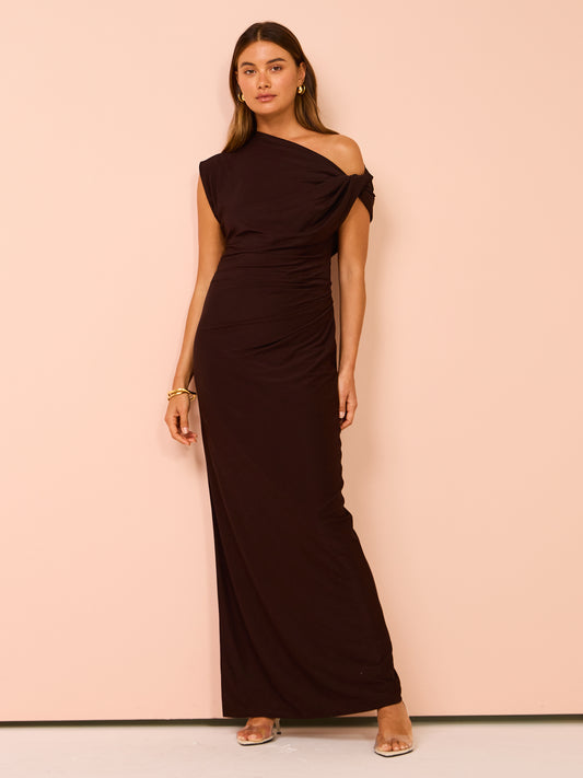 Camilla and Marc Annalise Maxi Dress in Chocolate