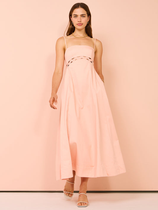 Clea Asher Midi Dress in Cloud Pink