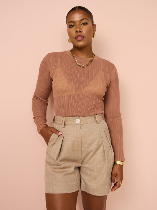 Elka Collective Paterson Short in Latte