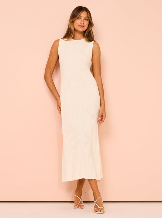 Friends with Frank The Sleeveless Cleo Dress in Cream