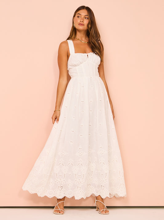 Hansen & Gretel Tulsa Maxi Dress in White Jasmine Coco & Lola Hansen & Gretel Tulsa Maxi Dress in White Jasmine Coco & Lola