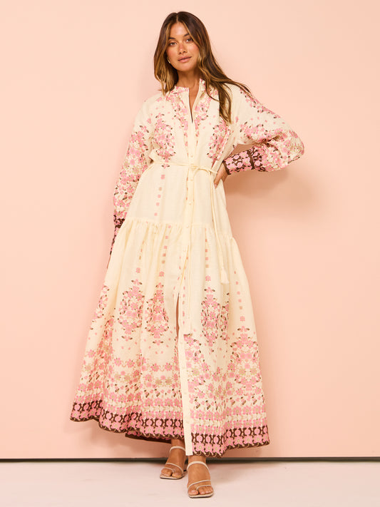Hansen & Gretel Queenie Maxi Dress in Cream Empress Coco & Lola Hansen & Gretel Queenie Maxi Dress in Cream Empress Coco & Lola