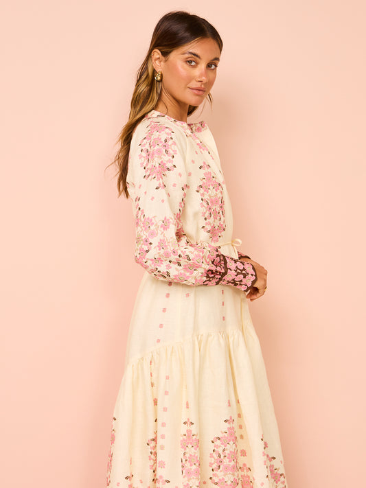 Hansen & Gretel Queenie Maxi Dress in Cream Empress Coco & Lola Hansen & Gretel Queenie Maxi Dress in Cream Empress Coco & Lola