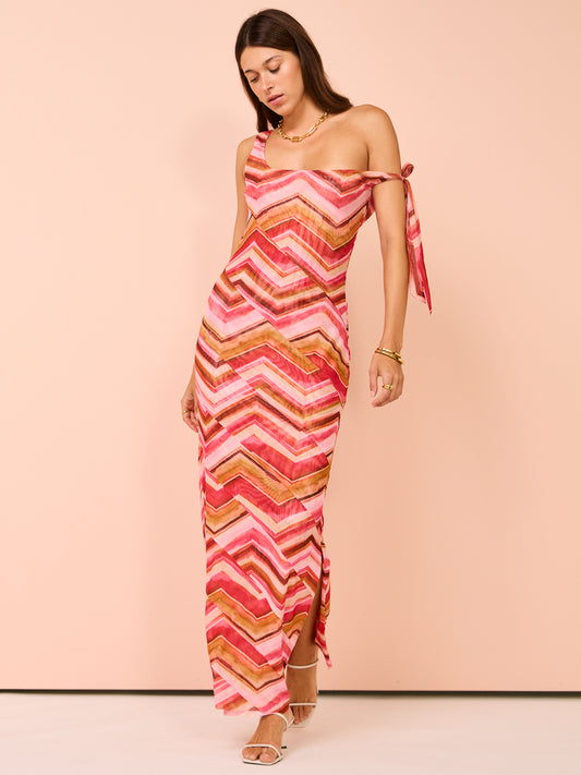 coco and lola pink dress By Nicola Sorrento Maxi Dress in Pink/Red Polka Coco & Lola