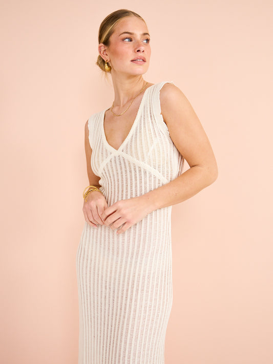 Isabelle Quinn Harlow Maxi Dress in Ivory