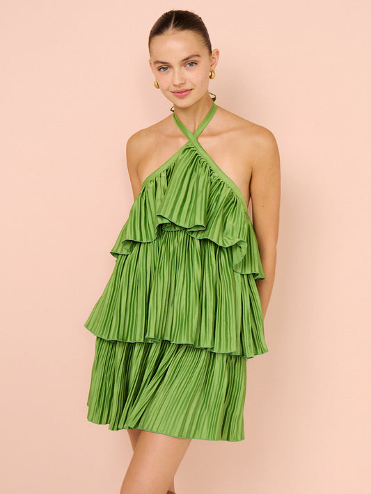 Lidee Danse Mini Dress in Fern