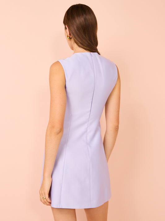 Leo Lin Briana V Neck Mini Dress in Lilac Coco & Lola Leo Lin Briana V Neck Mini Dress in Lilac Coco & Lola