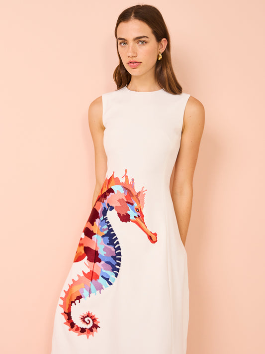 Leo Lin Cleo Sleeveless Embroidery Midi Dress in Twilight Print in White –  Coco & Lola