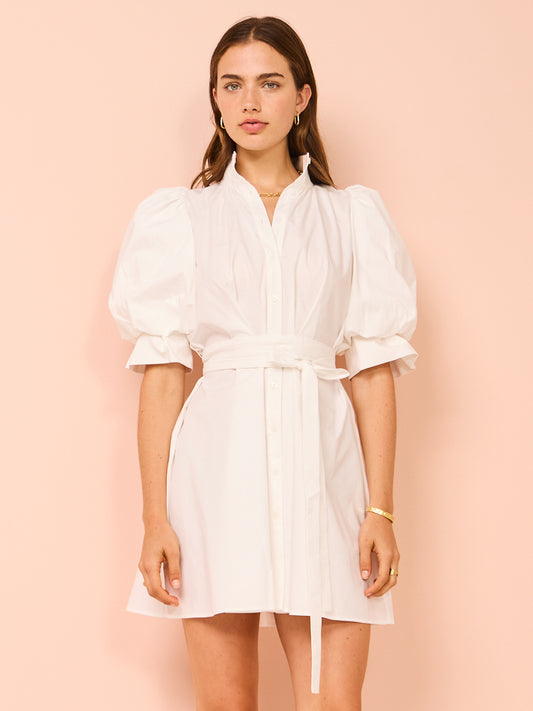 Leo Lin Eli Mini Dress in Snow Coco & Lola Leo Lin Eli Mini Dress in Snow Coco & Lola
