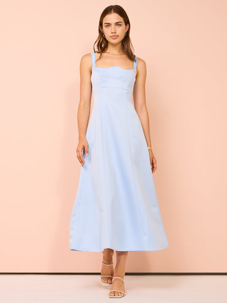 Leo Lin Odette Midi Dress in Sky Blue Coco & Lola Leo Lin Odette Midi Dress in Sky Blue Coco & Lola