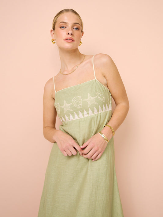 Mon Renn Swell Midi Dress in Swell