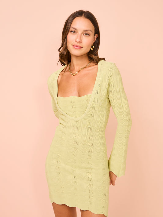 Mon Renn Waves Mini Dress in Green Coco & Lola Mon Renn Waves Mini Dress in Green Coco & Lola