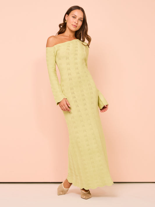 Mon Renn Waves Midi Dress in Green Coco & Lola Mon Renn Waves Midi Dress in Green Coco & Lola