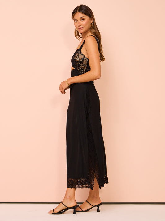 Ownley Fleur Lace Midi Dress in Black Coco & Lola Ownley Fleur Lace Midi Dress in Black Coco & Lola