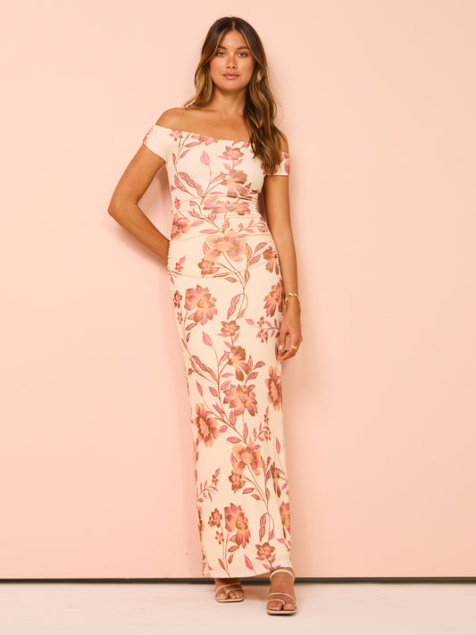 Ownley Ines Midi Dress in Vanilla Floral Coco & Lola Ownley Ines Midi Dress in Vanilla Floral Coco & Lola
