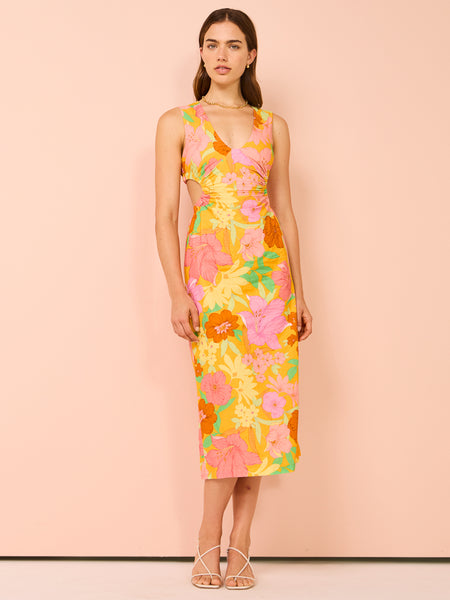 Ownley Paige Midi Dress in Orange Tropic – Coco & Lola