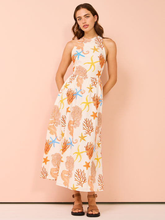 Palm Noosa Meridian Dress in Coral