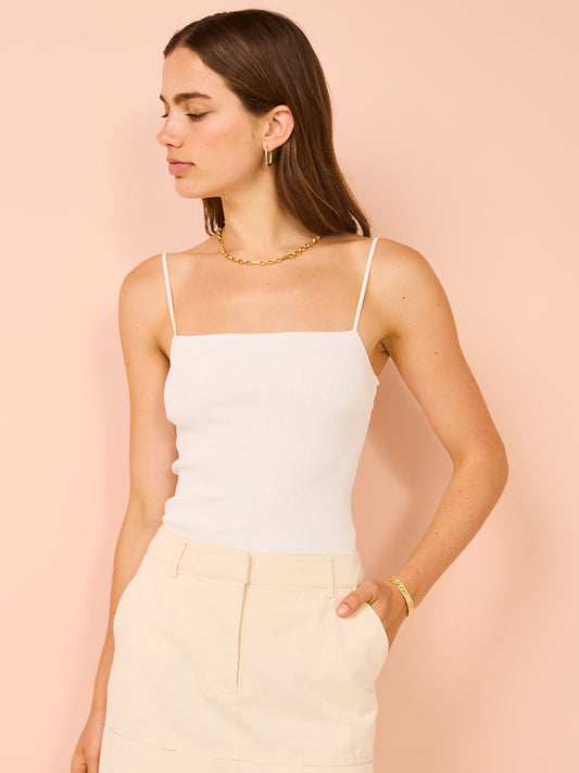 Elka Collective Rae Knit Top in White