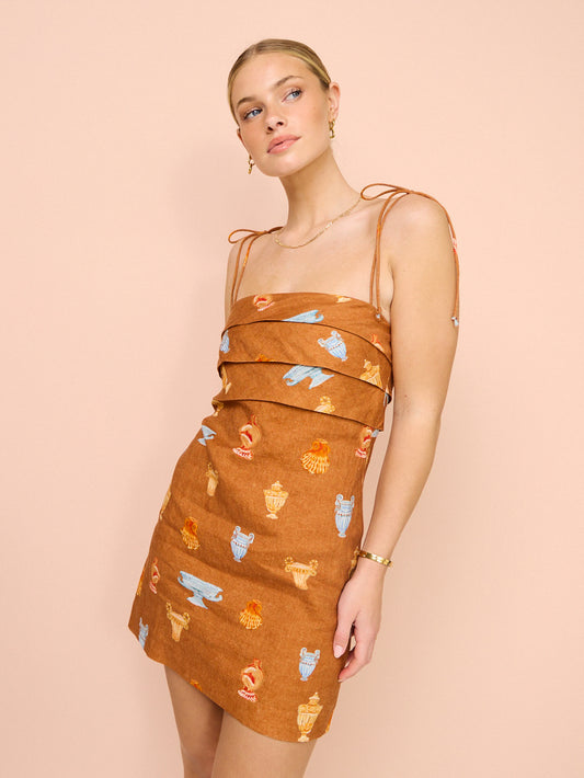 Roame Isola Dress in Ceramica Desert