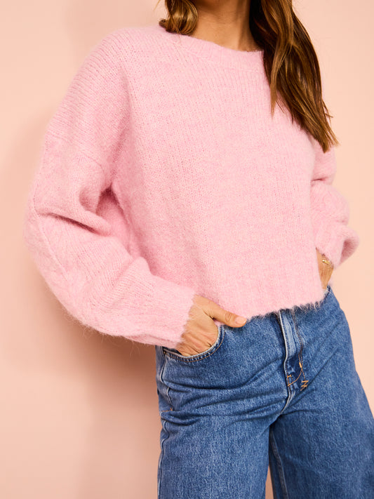 Roame Marina Knit Sweater in Pearl Pink